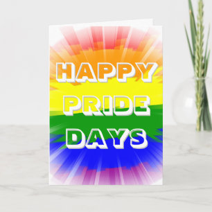 Gelukkige Pride-dagen Barstende Regenboogvlag Gay  Kaart