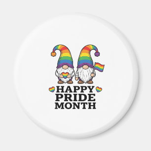 Gelukkige Pride Maand Gnome Vintage Regenboog Shir Magneet