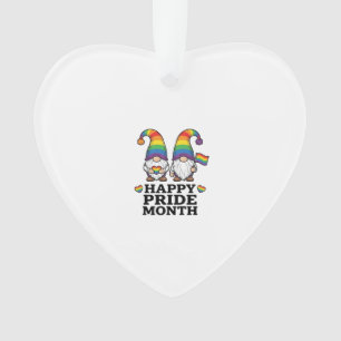 Gelukkige Pride Maand Gnome Vintage Regenboog Shir Ornament