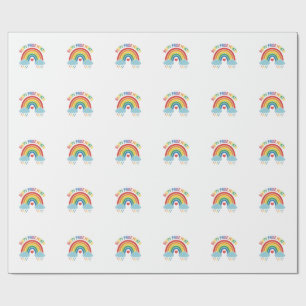 Gelukkige Pride Maand Regenboog Vintage Gravure On Cadeaupapier