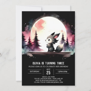 Gelukkige Printable Wolf Verjaardag Kaart