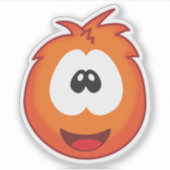 Gelukkige proestjes Sinaasappel Sticker (Voorkant)