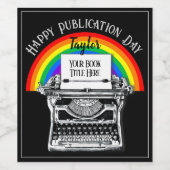 Gelukkige Publicatiedag Gepersonaliseerde LBGTQ Wijn Etiket (Enkel label)