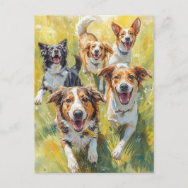 Gelukkige Puppies  Briefkaart