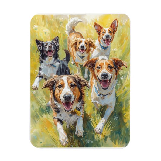 Gelukkige Puppies Magneet (Verticaal)