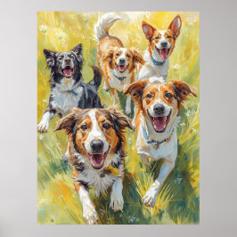 Gelukkige Puppies  Poster