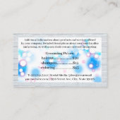 Gelukkige puppy | Verzorgingshulpmiddelen | Bokeh Visitekaartje (Achterkant)