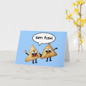 Gelukkige Purim hamantaschen Kaart (Gele Bloem)