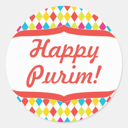 Gelukkige purim Sticker (Voorkant)