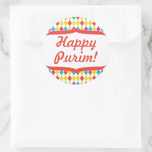 Gelukkige purim Sticker (Tas)