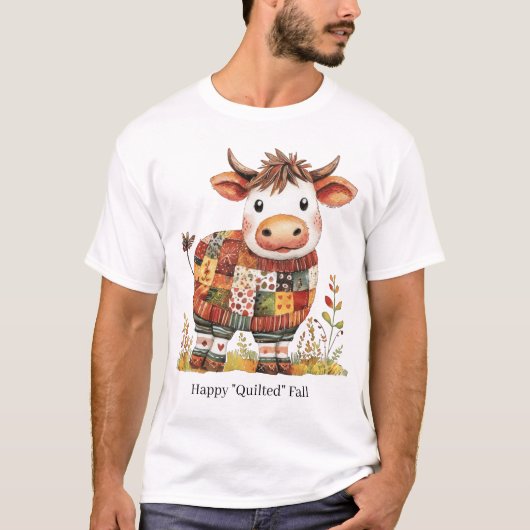 Gelukkige "Quilted" Herfst T-shirt (Voorkant)