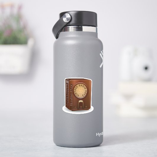 Gelukkige Radio Dag Sticker (HydroFlask)