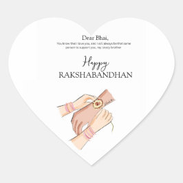 gelukkige rakhi, rakshabandhan, indiaas festival, hart sticker