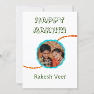 Gelukkige Rakhri veer fotokaart, Rakhi Kaart