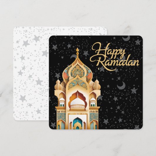 gelukkige Ramadan Bedankkaart (Voorkant / Achterkant)
