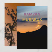 GELUKKIGE RAMADAN FEESTDAGENKAART (Voorkant / Achterkant)