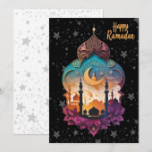 gelukkige Ramadan Feestdagenkaart (Voorkant / Achterkant)