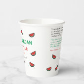 Gelukkige Ramadan Gratis Iftar met Duas Watermelon Papieren Bekers (Links)