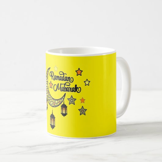Gelukkige Ramadan Kareem en Eid Mubarak 2024 Koffiemok (Voorkant rechts)