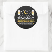 Gelukkige Ramadan Kareem en Eid Mubarak 2024 Ronde Sticker (Tas)