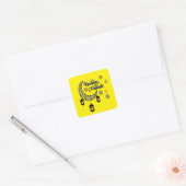 Gelukkige Ramadan Kareem en Eid Mubarak 2024 Vierkante Sticker (Envelop)