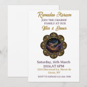 Gelukkige Ramadan Kareemk 2024 Iftar Party Kaart (Voorkant / Achterkant)