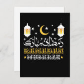 GELUKKIGE RAMADAN MUBARAK KAREEM 2024 FEESTDAGENKAART (Voorkant / Achterkant)