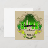Gelukkige Ramadan Mubarak Kareem gepersonaliseerd  (Voorkant / Achterkant)