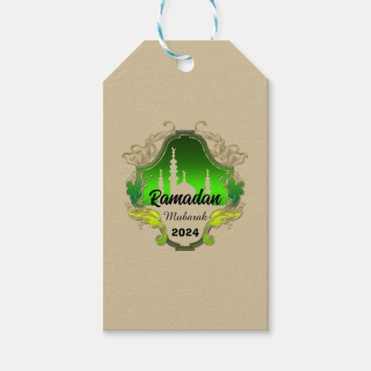 Gelukkige Ramadan Mubarak Kareem gepersonaliseerd  Cadeaulabel (Voorkant)