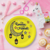 Gelukkige Ramadan Mubarak Kareem Halve lantaarn Papieren Bordje (Feest)
