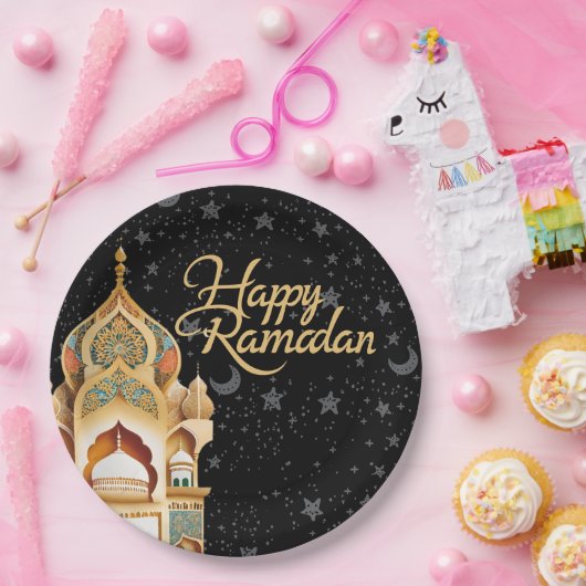 gelukkige Ramadan Papieren Bordje (Feest)