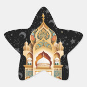 gelukkige Ramadan Ster Sticker (Voorkant)