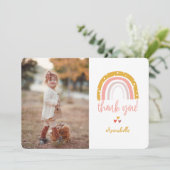 Gelukkige Regenboog Dank u Foto Kaart (Staand voorkant)