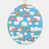Gelukkige Regenboog Keramisch Ornament (Links)