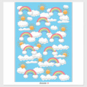 Gelukkige Regenboog Sticker (Vel)