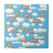 Gelukkige Regenboog Tegeltje (Voorkant)