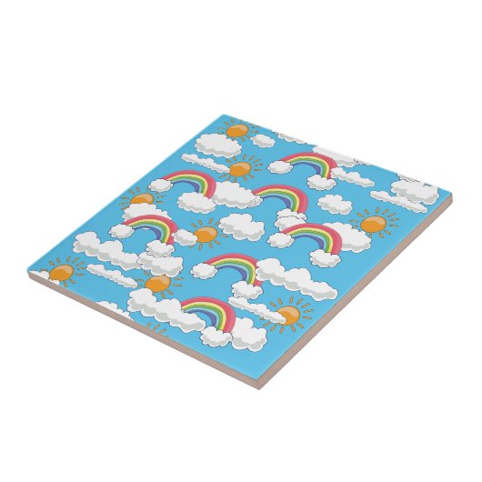 Gelukkige Regenboog Tegeltje (Zijkant)