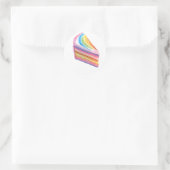 Gelukkige regenboogcake ronde sticker (Tas)