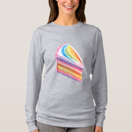 Gelukkige regenboogcake t-shirt (Voorkant)
