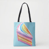 Gelukkige regenboogcake tote bag (Voorkant)