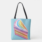 Gelukkige regenboogcake tote bag (Achterkant)