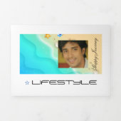 Gelukkige reis-levensstijl drieluik kaart (Cover)