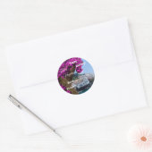 Gelukkige reis ronde sticker (Envelop)