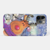 Gelukkige Rendier Kerstmis iPhone Case (Achterkant (horizontaal))