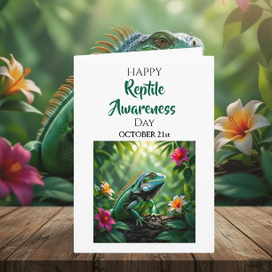 Gelukkige Reptiel Bewustzijnsdag    21 oktober kaa Kaart
