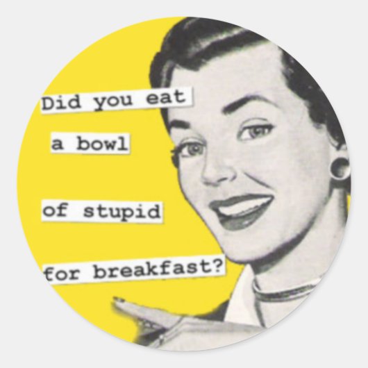 Gelukkige Retro Huisvrouw Stickers 8 (Voorkant)