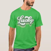 Gelukkige Retro St Patrick's Day T-shirt (Voorkant)