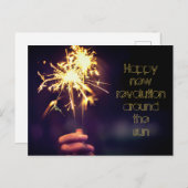 Gelukkige revolutie rond de zon briefkaart (Voorkant / Achterkant)