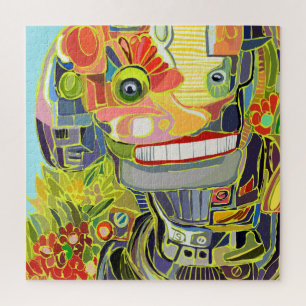 Gelukkige Robot Selfie in de Natuur Legpuzzel