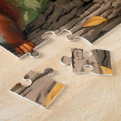 Gelukkige Rode Eekhoorns in een Boomhuis Legpuzzel (Zijkant)